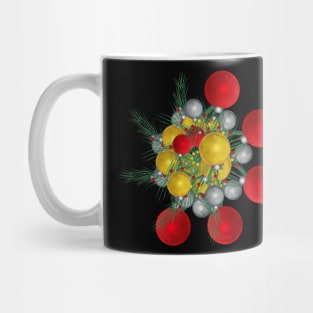 Merry Christmas tree with Christmas baubls ornaments Mug